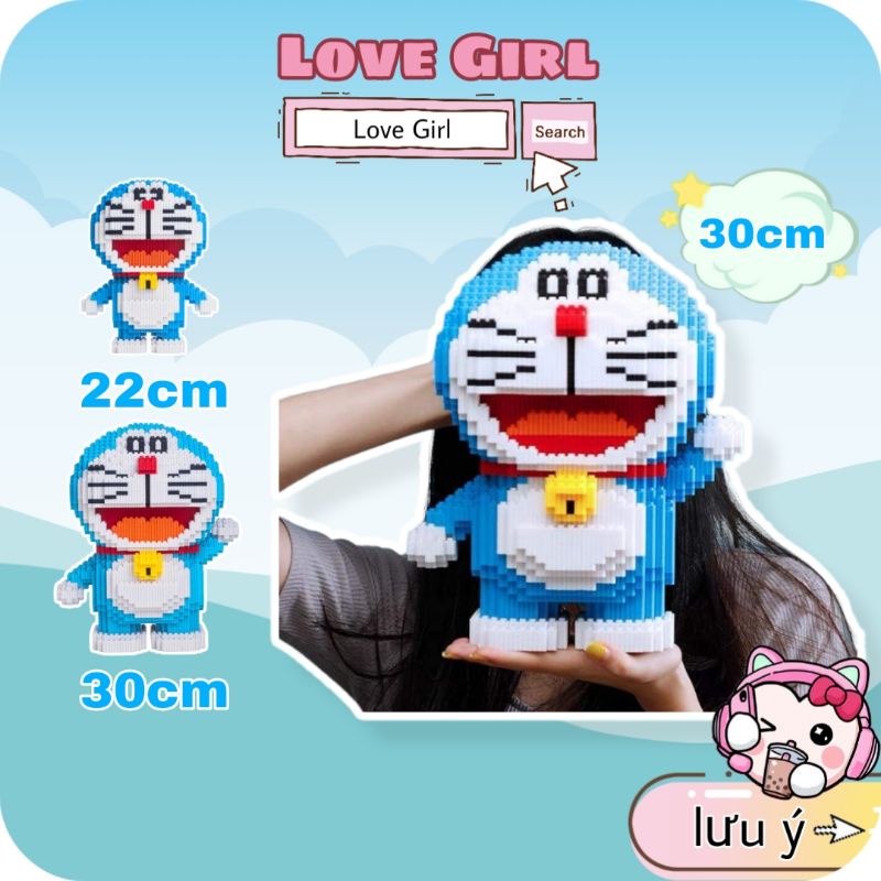 Bộ đồ chơi lắp ráp doraemon cỡ lớn love girl