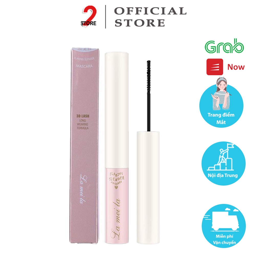 mascara siêu mảnh✨mascara siêu dài mi chuốt mi dài mịn vỏ hồng hàng nội địa trung