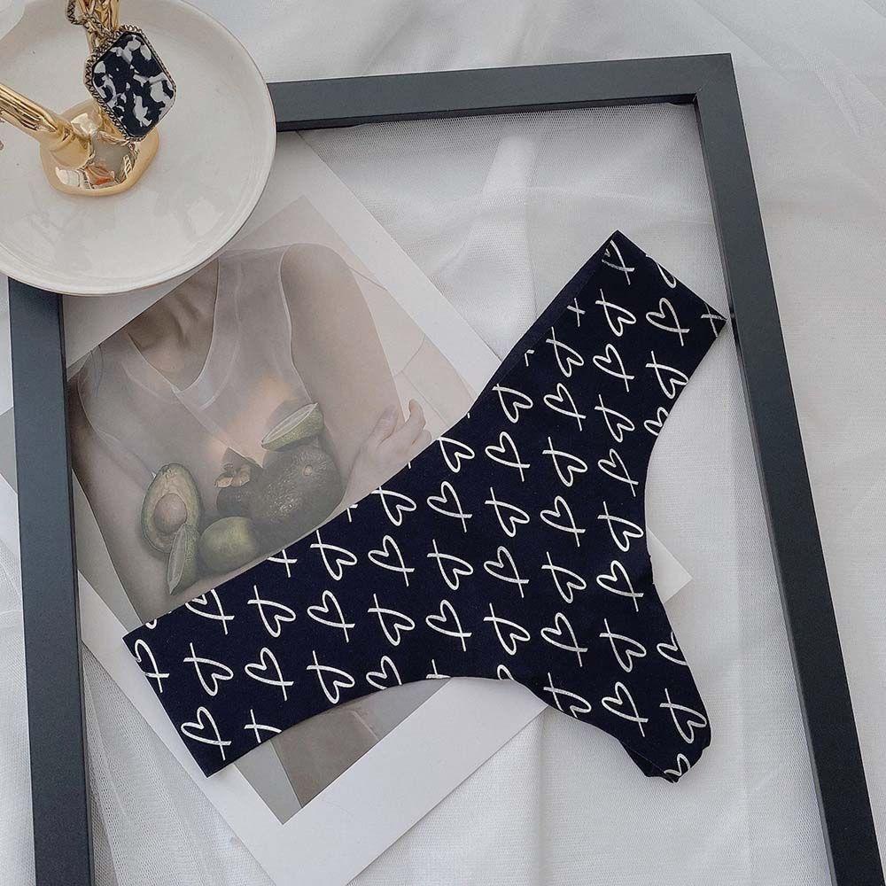 Quần Lót Lọt Khe Lưng Thấp In Chữ Màu Hồng Thoáng Khí Không Để Lại Dấu Vết Cho Nữ Back2Lilife