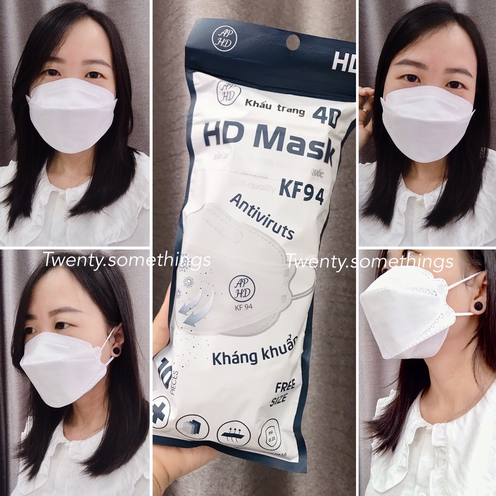 Combo 50 Khẩu Trang Kháng Khuẩn 4D Công Nghệ Hàn Quốc (ảnh thật/sẵn/video)