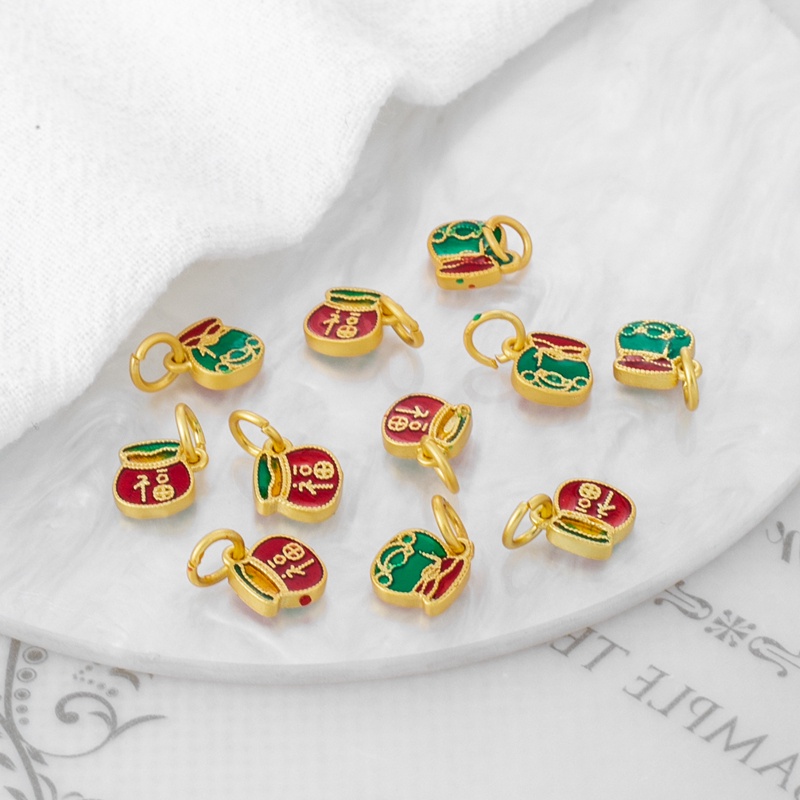 Thẻ Tag Màu Vàng 18k 7*7mm Chuyên Dụng Cho Túi Xách/Trang Sức