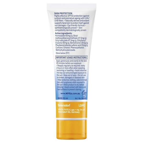 Kem Chống Nắng Nivea Sun UV Face Shine Control SPF50 High 50ml