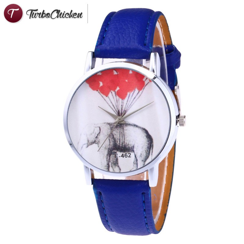 #Đồng hồ đeo tay# Round Dial Couple Watch Cartoon Printing Quartz Watch for Women Men Couple Watches Good Gifts