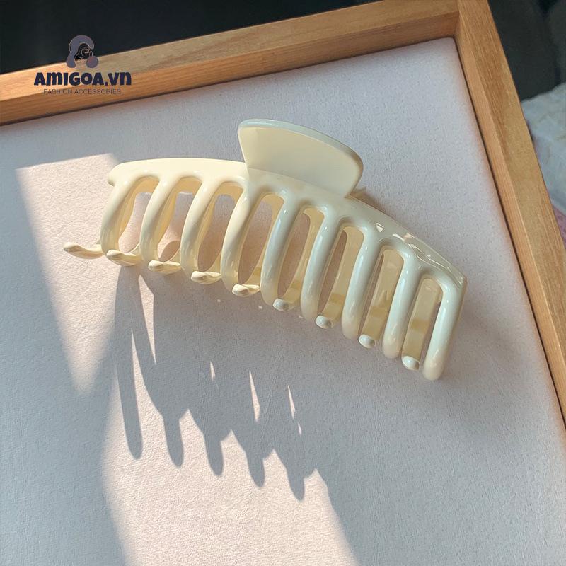 ✨✨ Kẹp Tóc Cỡ Lớn Màu Trắng Ngà Phong Cách Hàn Quốc Thời Trang Cho Nữ