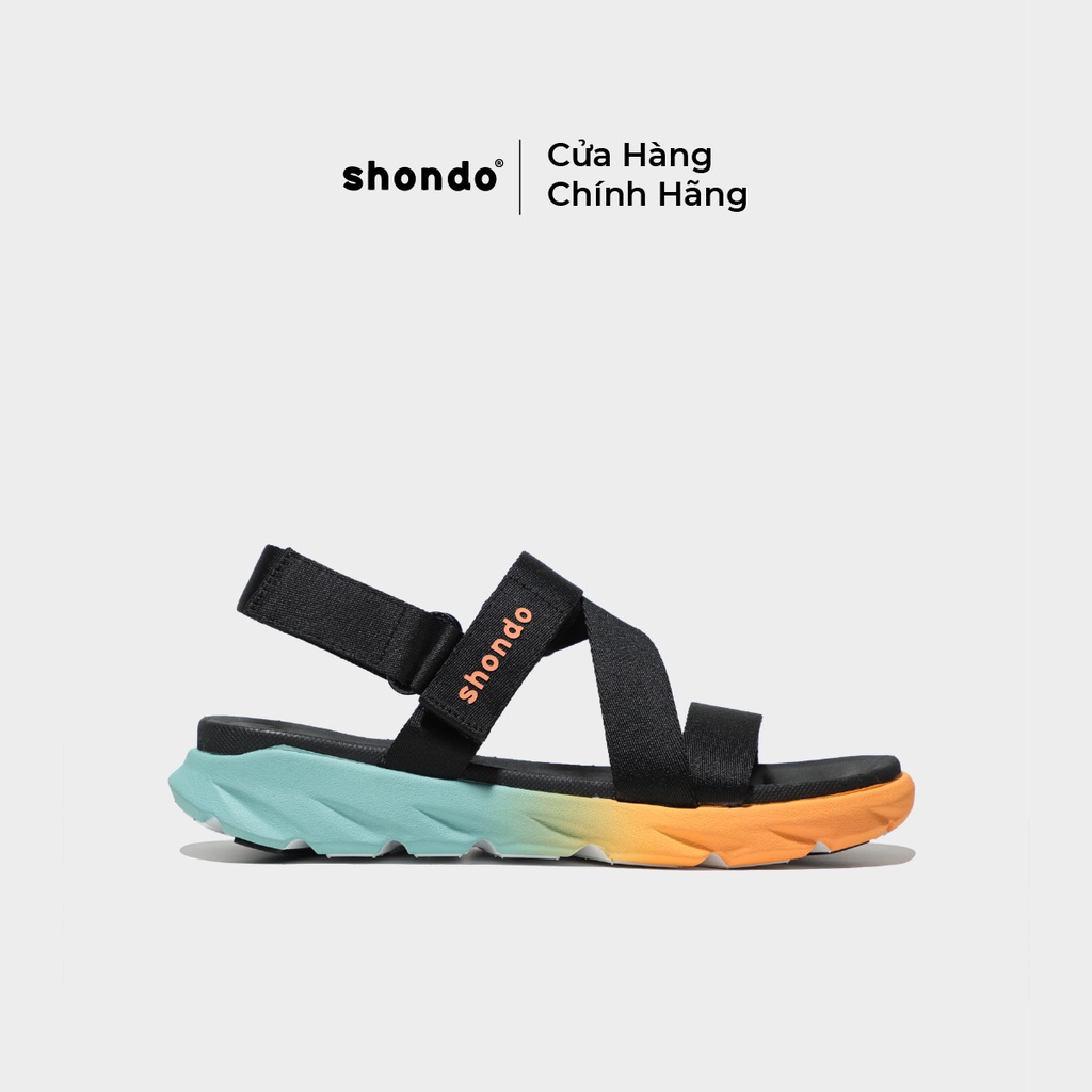 Giày Sandal Shondo F6 sport ombre đế 2 màu xanh baby- cam nhạt F6S8310 Unisex