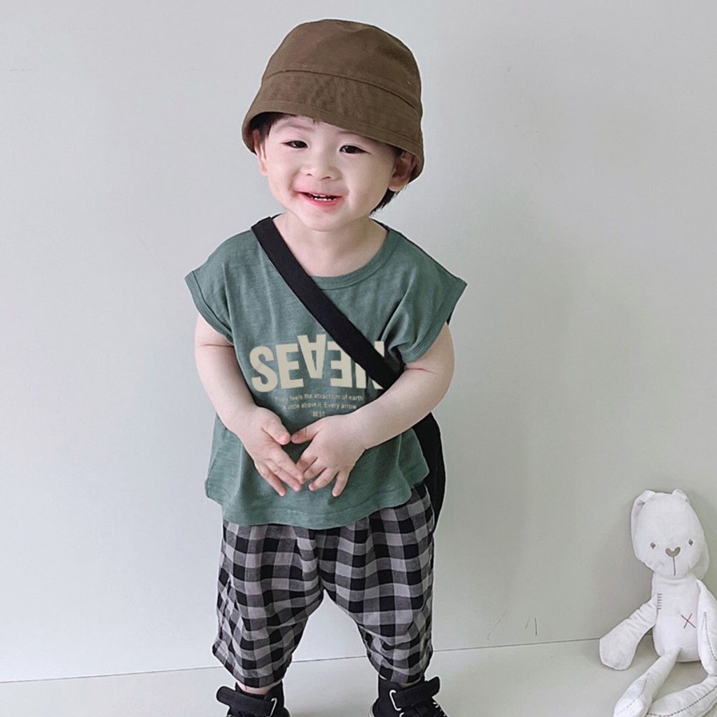 Áo Ba Lỗ In Chữ SEVEN Cho Bé, Áo Sát nách Cho Bé Trai Bé Gái Chất Cotton từ 6-18kg - LILA KIDS