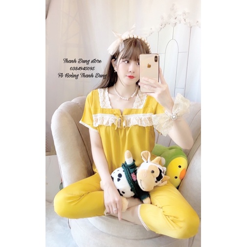 Bộ đồ mặc nhà phối ren | BigBuy360 - bigbuy360.vn