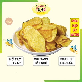 Khoai lang sấy mật ong, khoai lang sấy NaNaFood túi 500gr - thơm ngon ròn rụm - đặc sản Đà Lạt