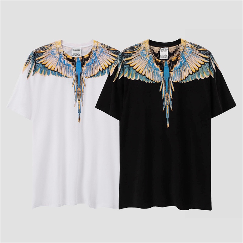 Áo Thun Cotton Tay Ngắn In Hình Đôi Cánh Plus Size Unisex