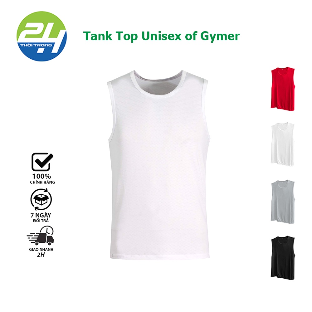 Áo Thể Thao 3 Lỗ Áo Sát Nách Thoitrang24h Vải KT Lạnh Dày Mịn Không Xù Lông Form Unisex Cho Cả Nam Và Nữ