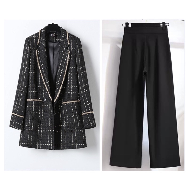 Áo dạ Tweed phối Quần suông 𝑭𝒓𝒆𝒆𝒔𝒉𝒊𝒑 M.M.D HÀNG THIẾT KẾ CAO CẤP | BigBuy360 - bigbuy360.vn