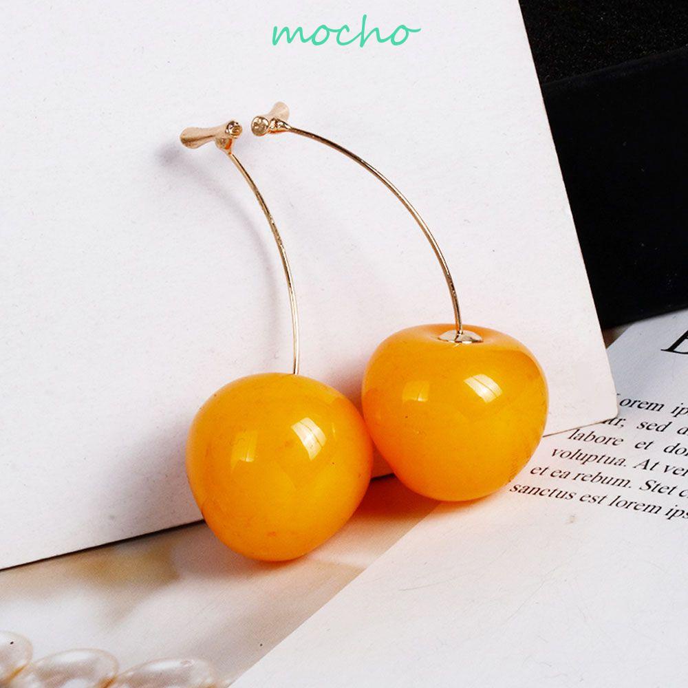 Bông Tai Dáng Dài Hình Trái Cherry Dễ Thương Thời Trang Cho Nữ