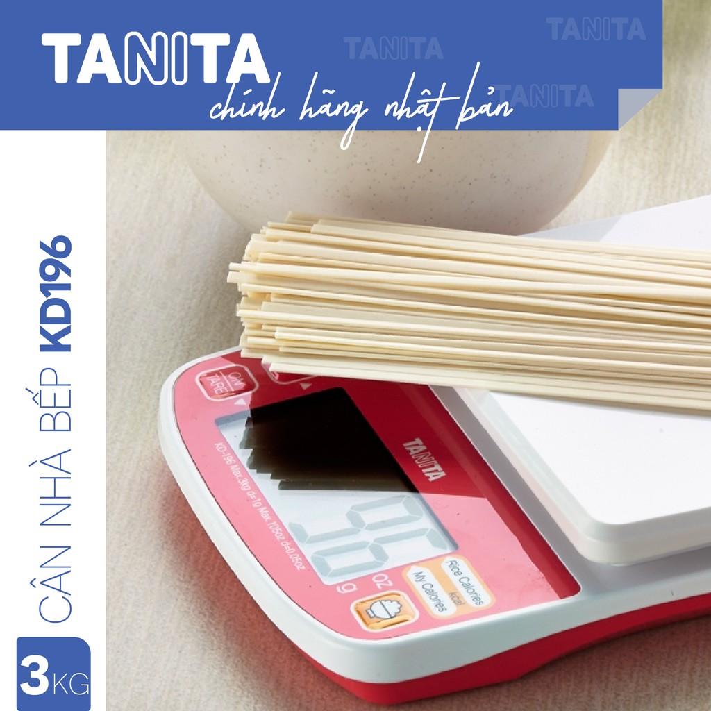 Cân nhà bếp Tanita KD196,Chính hãng nhật bản,Cân làm bánh,Cân thức ăn,Cân tiểu ly,Cân chính xác,Cân bếp 1kg,3kg,5kg