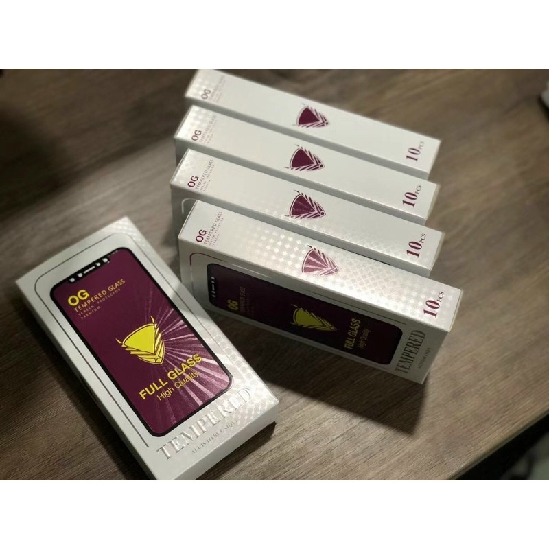 Kính Cường lực OG tím, tia chớp ESD CHỐNG MẺ CẠNH HẠN CHẾ BÁM VÂN TAY CHO 6/7/8p/ Xs/XsMax/11/12/13prm 14promax 15promax