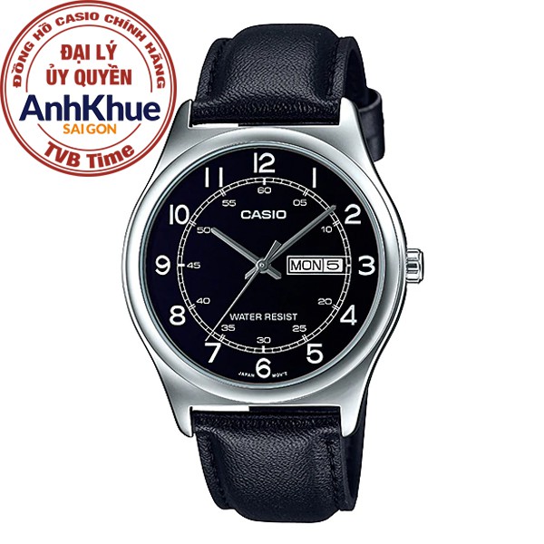 Đồng hồ nam dây da Casio Standard chính hãng Anh Khuê MTP-V006L-1B2UDF (38mm)