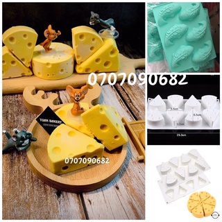 Khuôn silicon vỉ làm thạch rau câu pudding hình phô mai/cá/heo/hoa lá