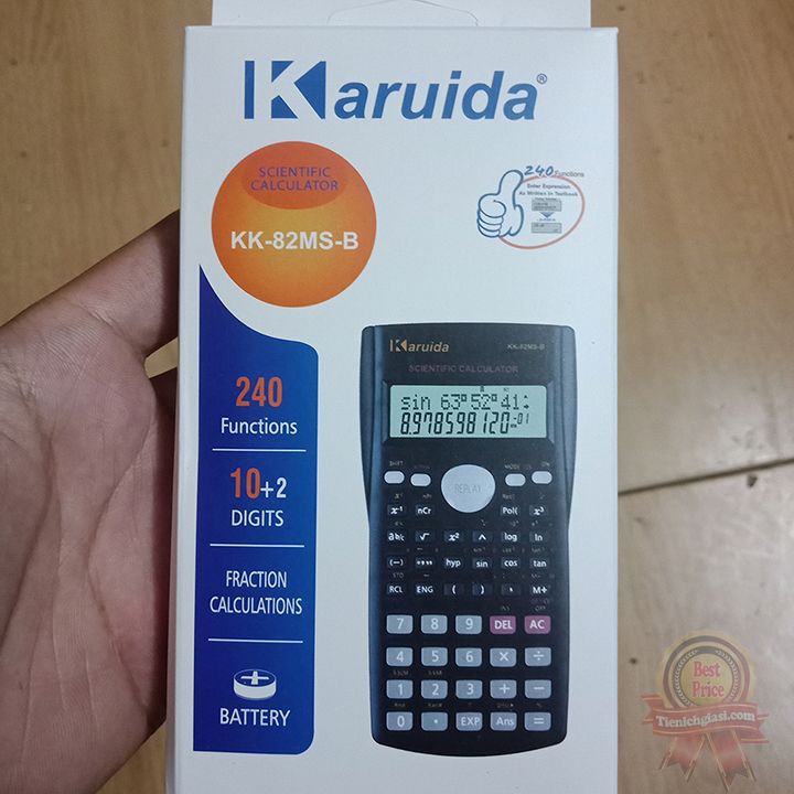 Máy tính học sinh Karuida KK-82MS-BB chức năng tương đương máy tính bỏ túi casio Fx 500 ms FX500ms