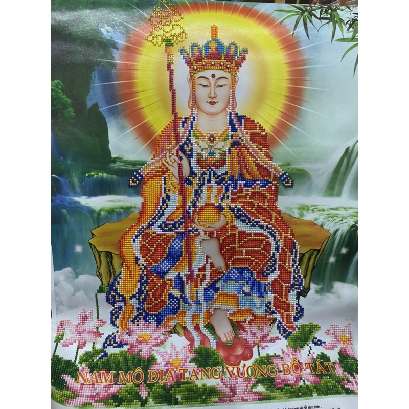 TRANH ĐÍNH ĐÁ Phật Địa Tạng Vương Bồ Tát 3D 88697 - Chưa đính
