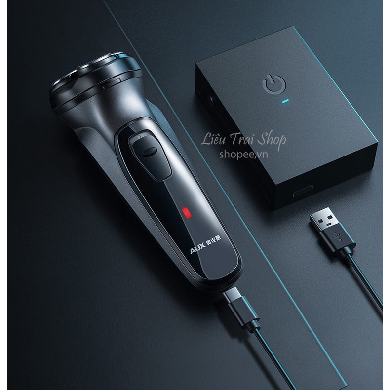 Máy cạo râu AUX sạc type C 3 mắt lưỡi kép 3D
