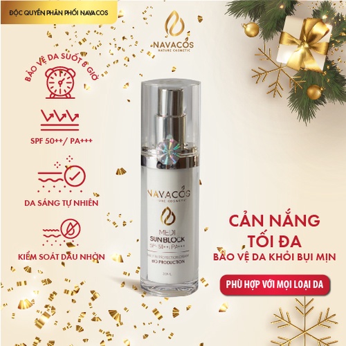 (Chính Hãng) Kem chống nắng nâng tone da Navacos Medi Sunblock 30ml - dành cho mọi loại da