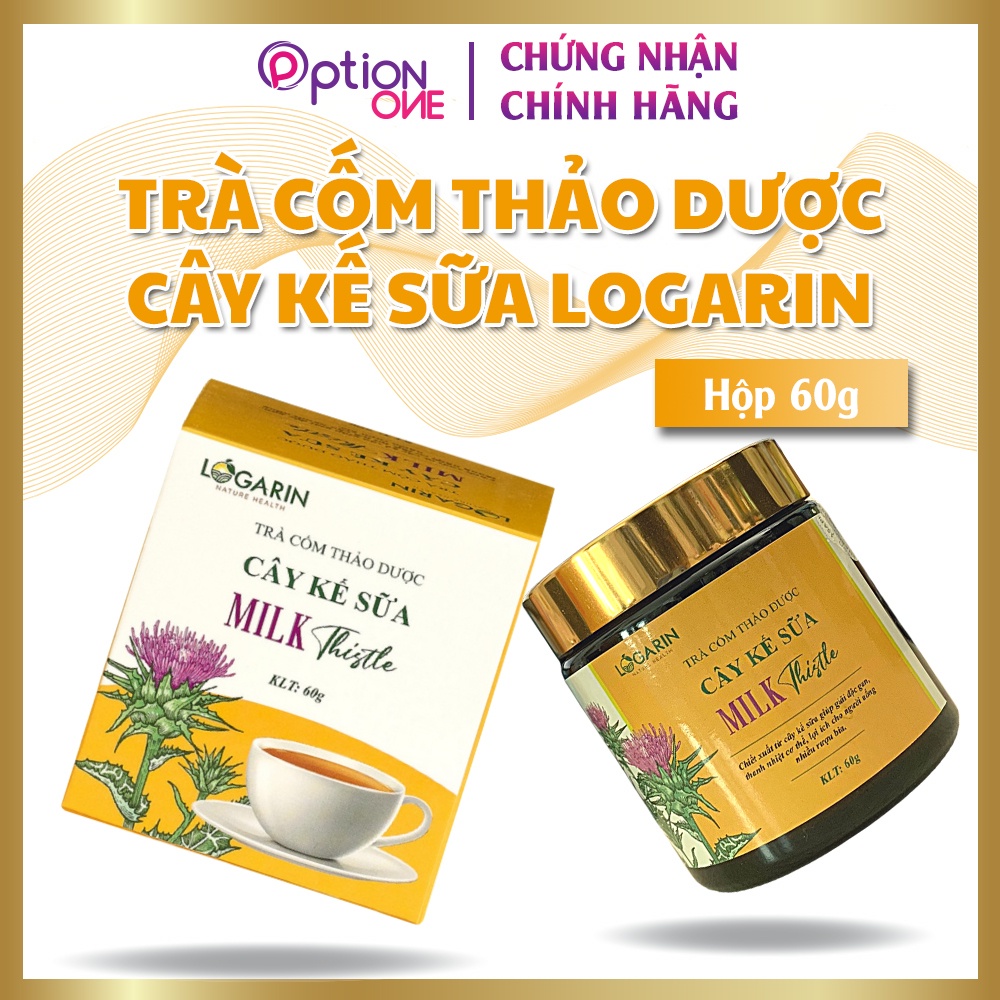 Trà cốm thảo dược cây kế sữa Logarin Quasapharco mát gan, bao vệ gan hũ 60g, hộp 20 gói