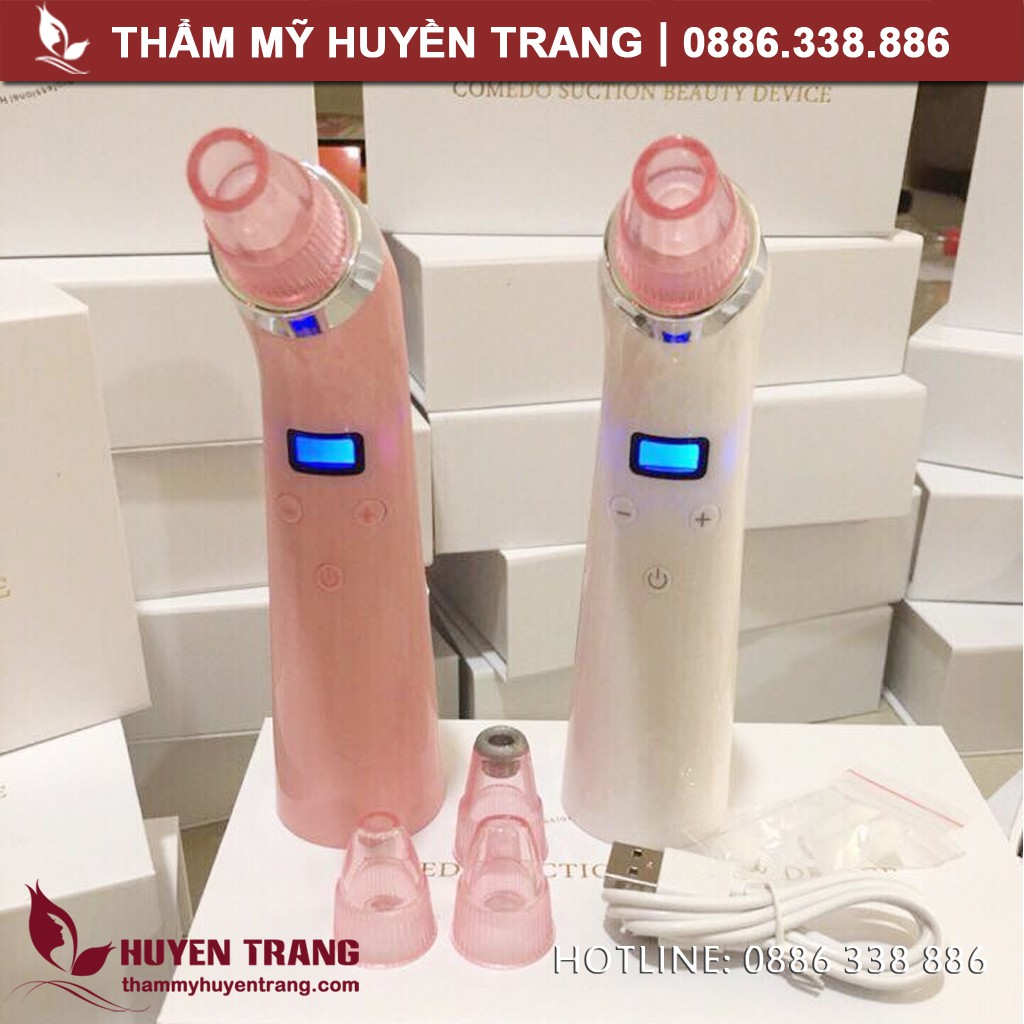 Máy hút mụn đầu đen Comedo Hàn Quốc cầm tay lực hút siêu mạnh giúp làm sạch da dầu