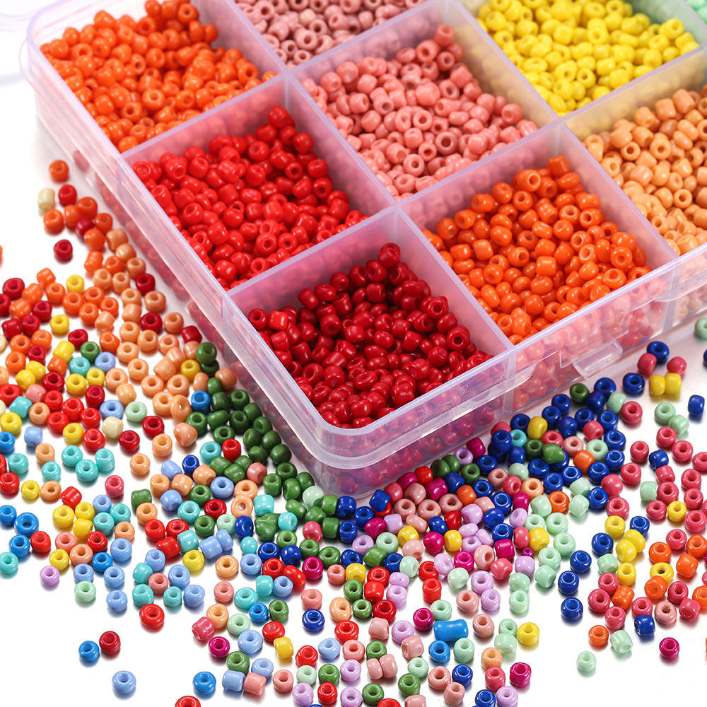 Bộ hạt thủy tinh cát màu trái cây 3mm (3mm * 18 ngăn * 14000 chiếc)