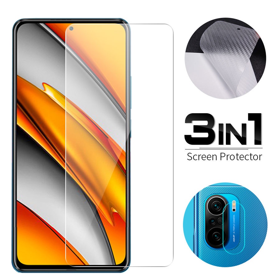 Ốp Điện Thoại Sợi Carbon 3 Trong 1 + Miếng Dán Bảo Vệ Camera + Miếng Dán Bảo Vệ Camera Cho Xiaomi Mi 11 Lite 11T 10T Redmi NOTE 11 11S 10 10s 9 9s 8 7 Pro Max 4G 5G 9T Poco F3 M3 M4 X3 GT NFC 9A 9C 8A 7A K30