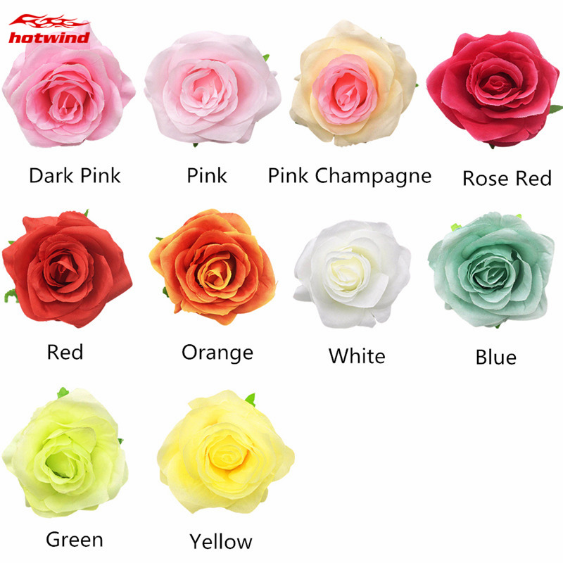 HW Cành Hoa Hồng Giả 9cm Trang Trí Tiệc Cưới