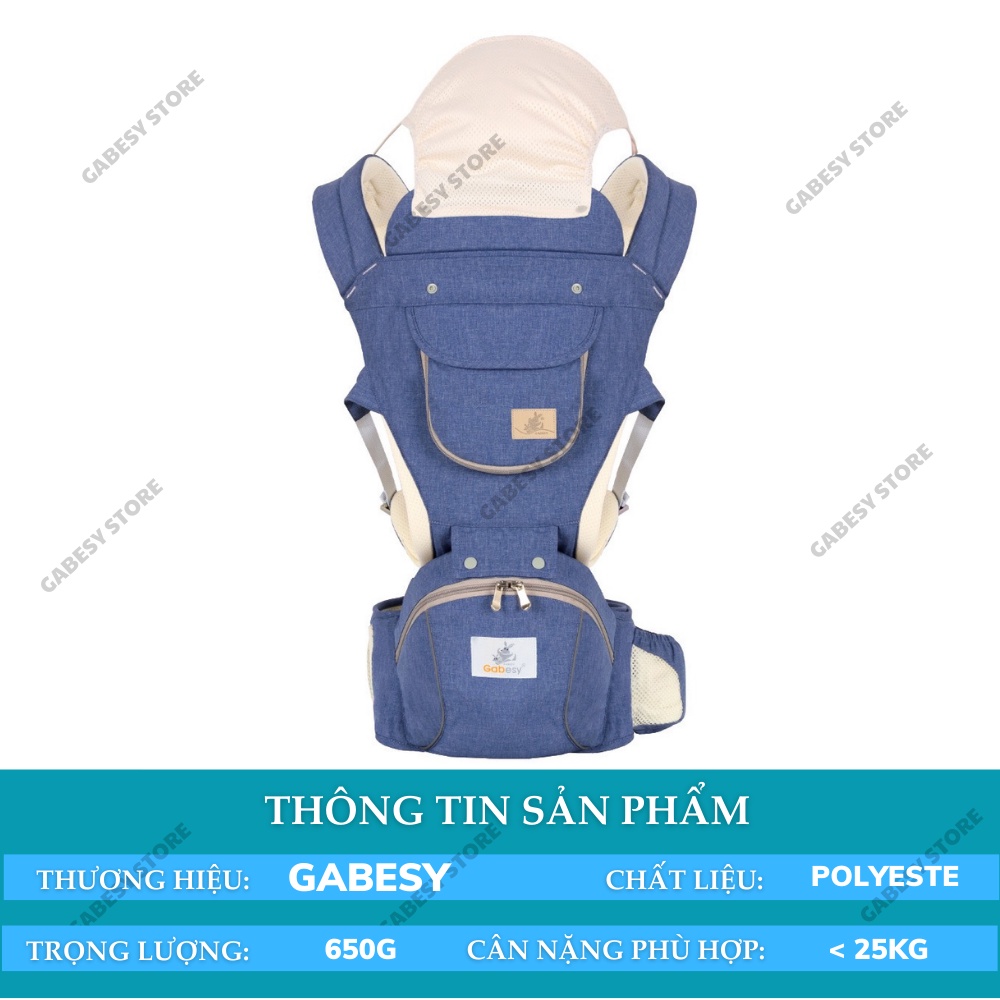 Địu Chính Hãng Gabesy, Địu Ngồi Cao Cấp Chống Gù Cho Bé Từ 0 - 36 Tháng Tuổi