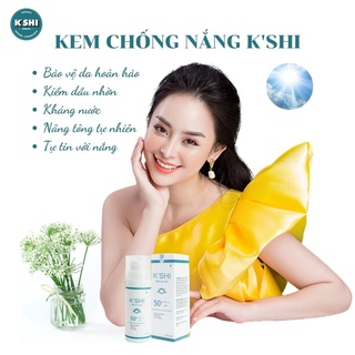 Kem Chống Nắng K'shi Hàn Quốc Chính Hãng, Kem Chống Nắng Trang Điểm Kiềm Dầu Dưỡng Trắng Mịn Da Với SPF 50+ PA+++, 60ml