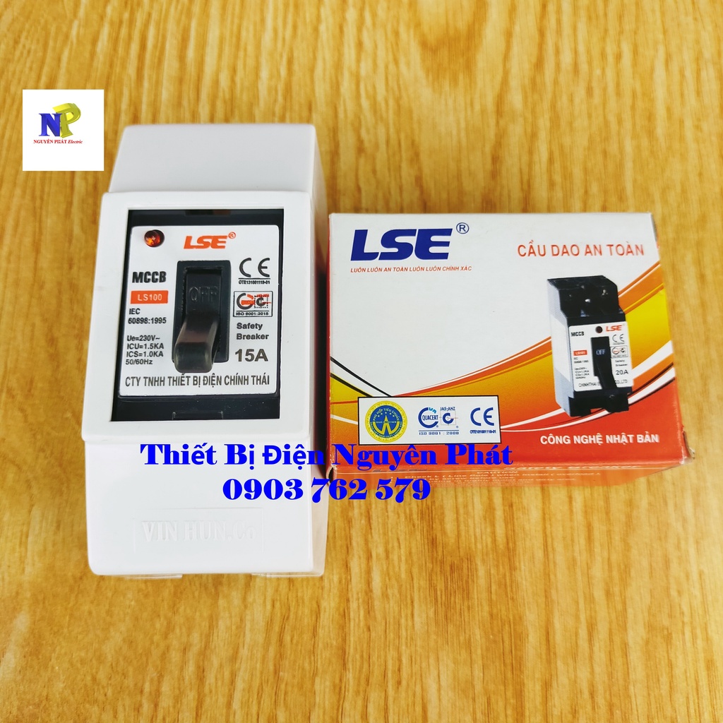 LS100 Cầu Dao An Toàn, CB Cóc  - Loại Kèm Hộp Nổi
