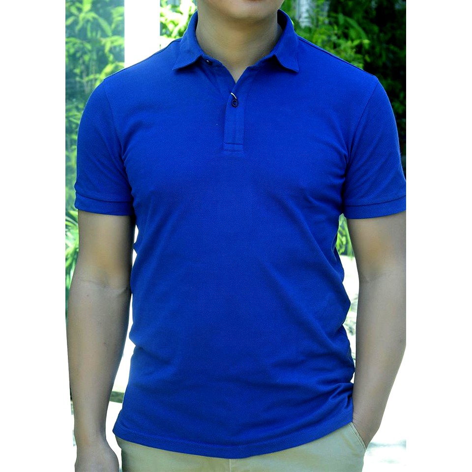 Áo Thun Có Cổ Cá Sấu 4 Chiều Andromeda Màu Xanh Dương Cho Nam và Nữ