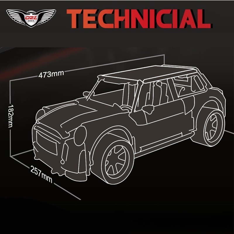 Đồ chơi lắp ghép mô hình xe Mini Cooper- Lego lắp ghép điều khiển từ xa-Hàng cao cấp. Bảo hành 12 tháng toàn quốc