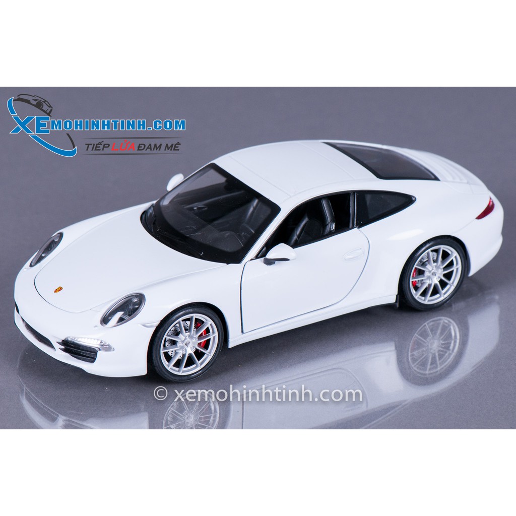 Xe Mô Hình Porsche 911 Carrera S 1:24 Welly (Trắng)