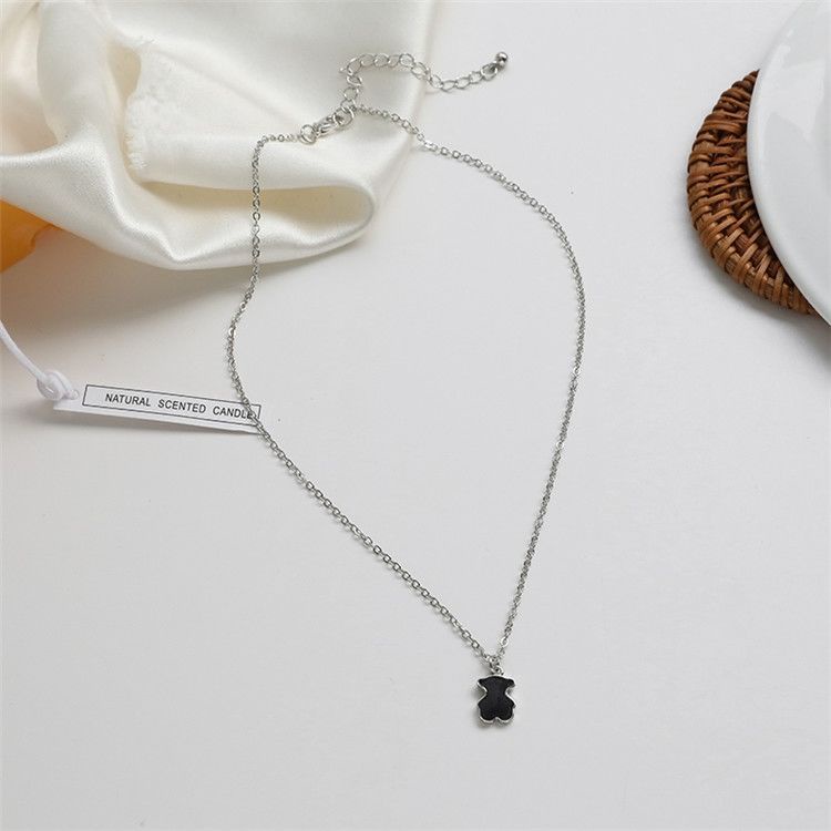 Vòng cổ Dáng Dài Mặt Hình Gấu Dễ Thương Phong Cách Hàn Quốc