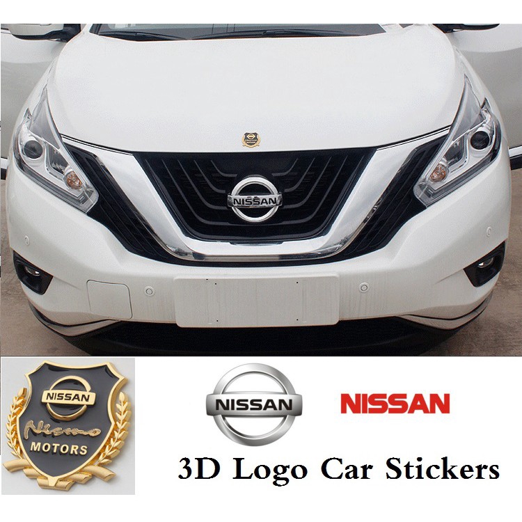 Miếng Dán Logo 3d Cho Xe Hơi (mua 1 Tặng 1) Nissan Motors