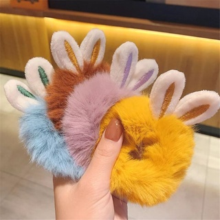 Cột Tóc Buộc Tóc Lông Mềm Tai Thỏ Nhiều Màu Dễ Thương