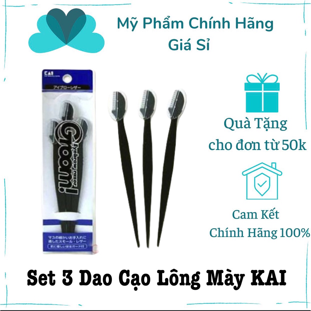 Set 3 Dao Cạo Lông Mày KAI