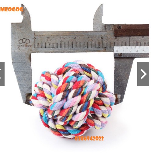 Bóng cuộn thừng ngũ sắc 5.5CM bóng mài móng cào móng cho mèo