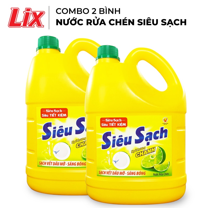 Nước Rửa Chén LIX 3.6 KG Siêu Sạch Hương Chanh - NS360