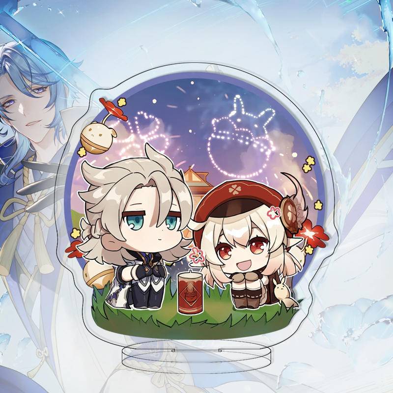 Genshin impact Tượng acrylic Nhỏ Đứng Zhongli Xiao Gan Yu Wendy Trang Trí EERT2