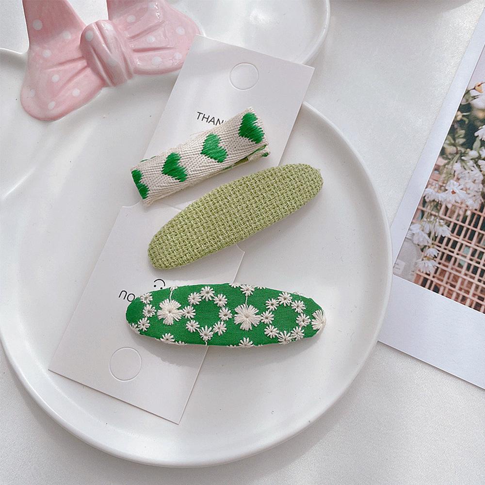 VANES1 Kẹp Tóc Thêu Trái Tim Phong Cách Vintage Mới