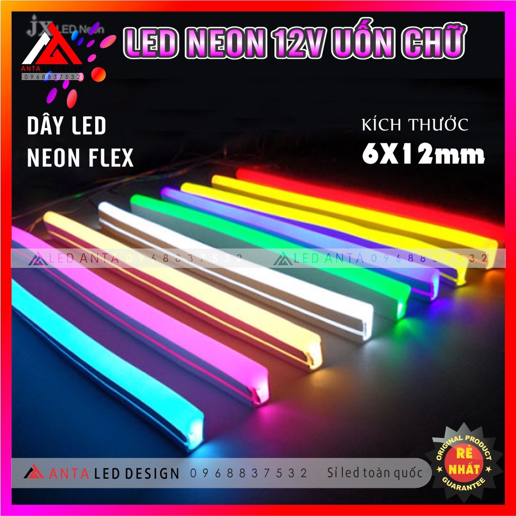 1 mét đèn LED neon 12v uốn chữ quảng cáo, trang trí