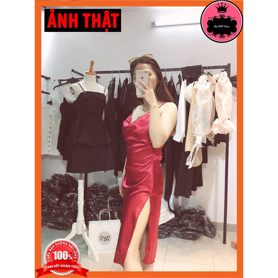 ĐẦM SANG TRỌNG CÓ MÚT NGỰC VÀ DÂY RÚT, CỔ ĐỔ VÀ NHÚN BỤNG FREESIZE - MIDU | BigBuy360 - bigbuy360.vn