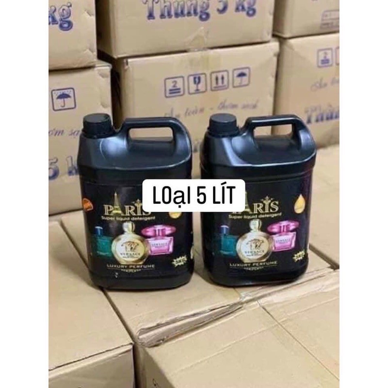 CAN 5 Lít NƯỚC GIẶT Paris 5in1 ĐẬM ĐẶC 5