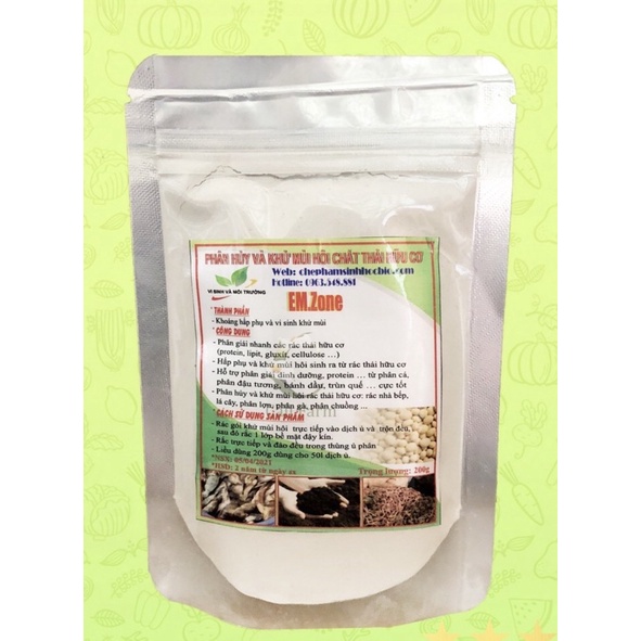 Chế phẩm xử lý chất thải loại túi 20g