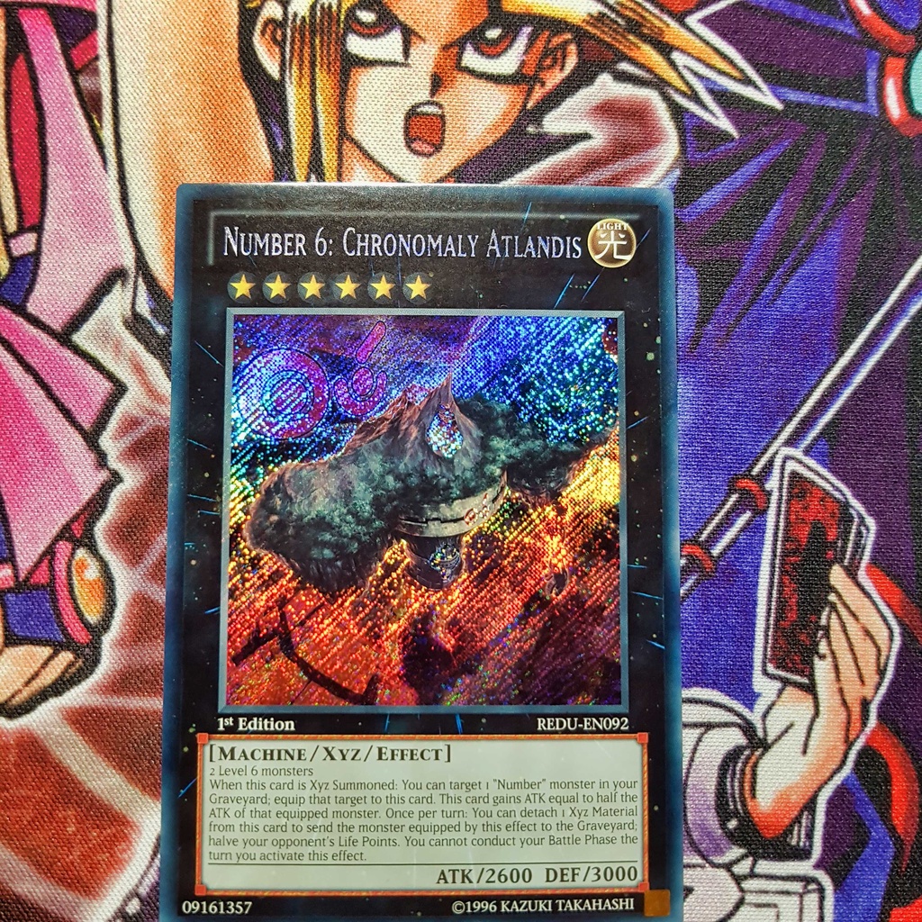 Thẻ bài Yugioh chính hãng | Number 6: Chronomaly Atlandis | REDU Secret rare.