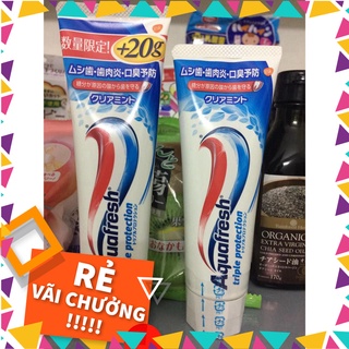{Cộng thêm 20G giá ko đổi} Kem đánh răng Aquafresh Nhật