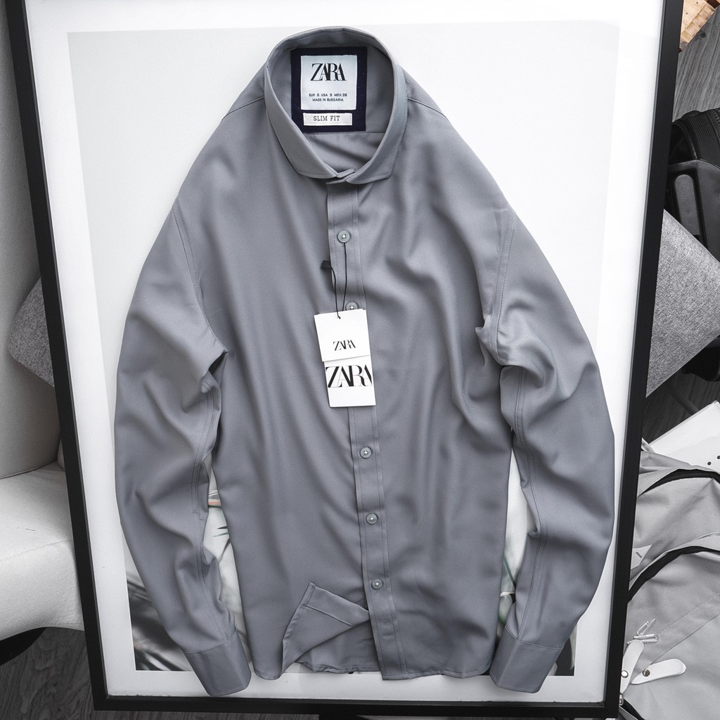 [FREESHIP] Áo sơ mi trơn [ZARA][PHỐI CỔ] cực đẹp,chất vải siêu mịn, siêu mát, không nhăn | BigBuy360 - bigbuy360.vn